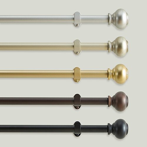 Threadmade Greenwich 1 In Curtain Rod In Black