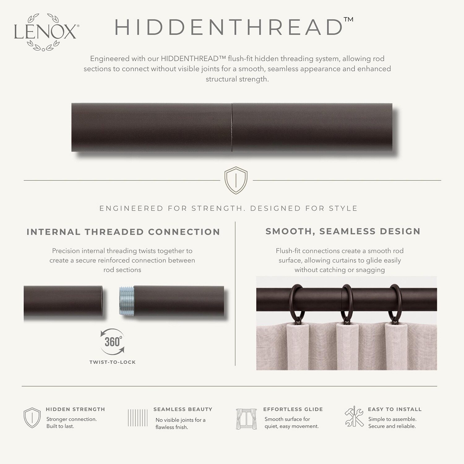 Lenox Verona 1 Curtain Rod