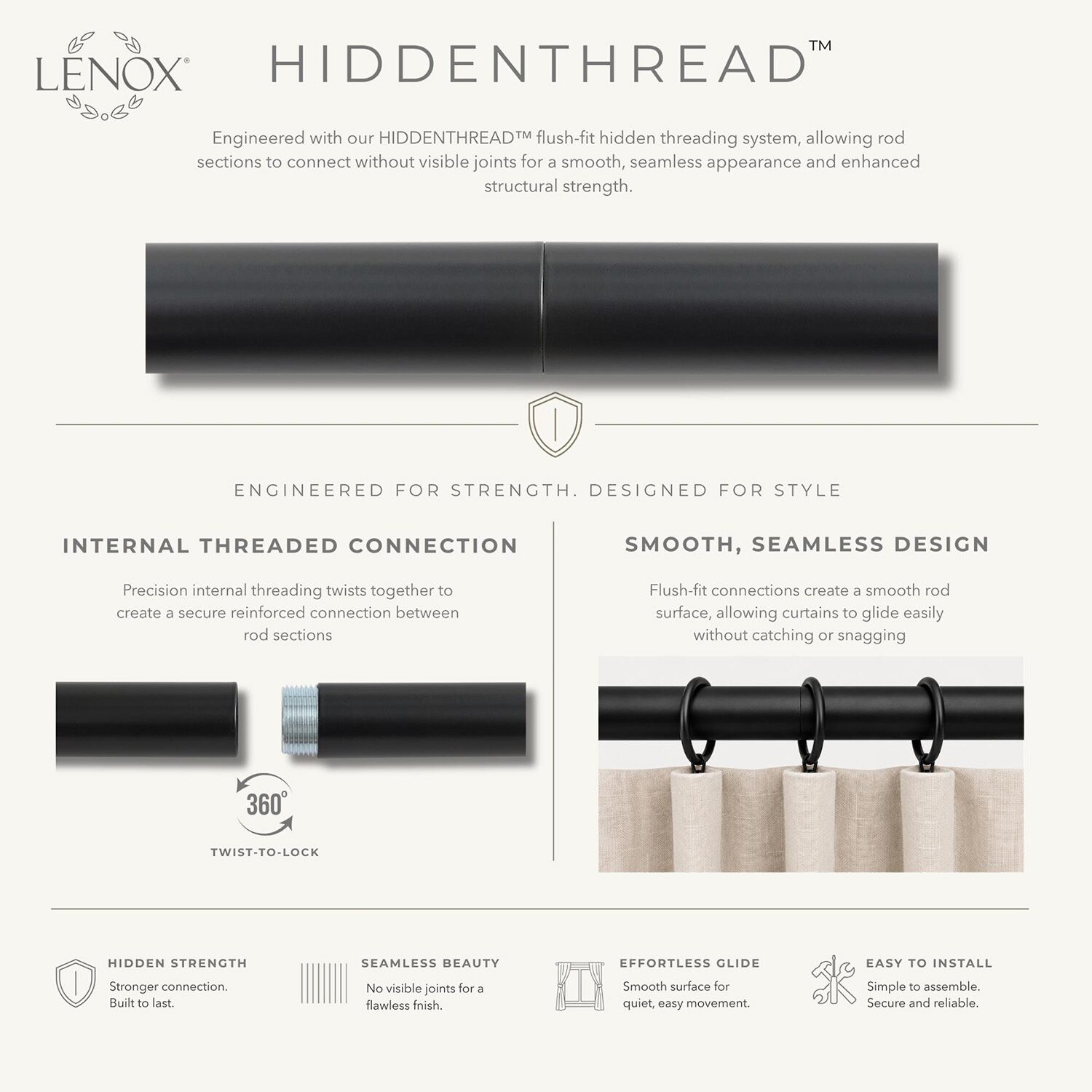 Lenox Madrid 1 Curtain Rod