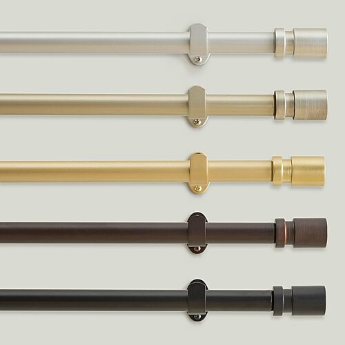 Threadmade Tribeca 1 In Curtain Rod In Brown