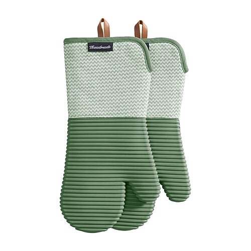 Threadmade Sirena 2-pc. Oven Mitt In Green