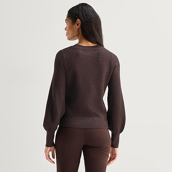 Liz Claiborne Tall Womens Crew Neck Long Sleeve Pullover Sweater