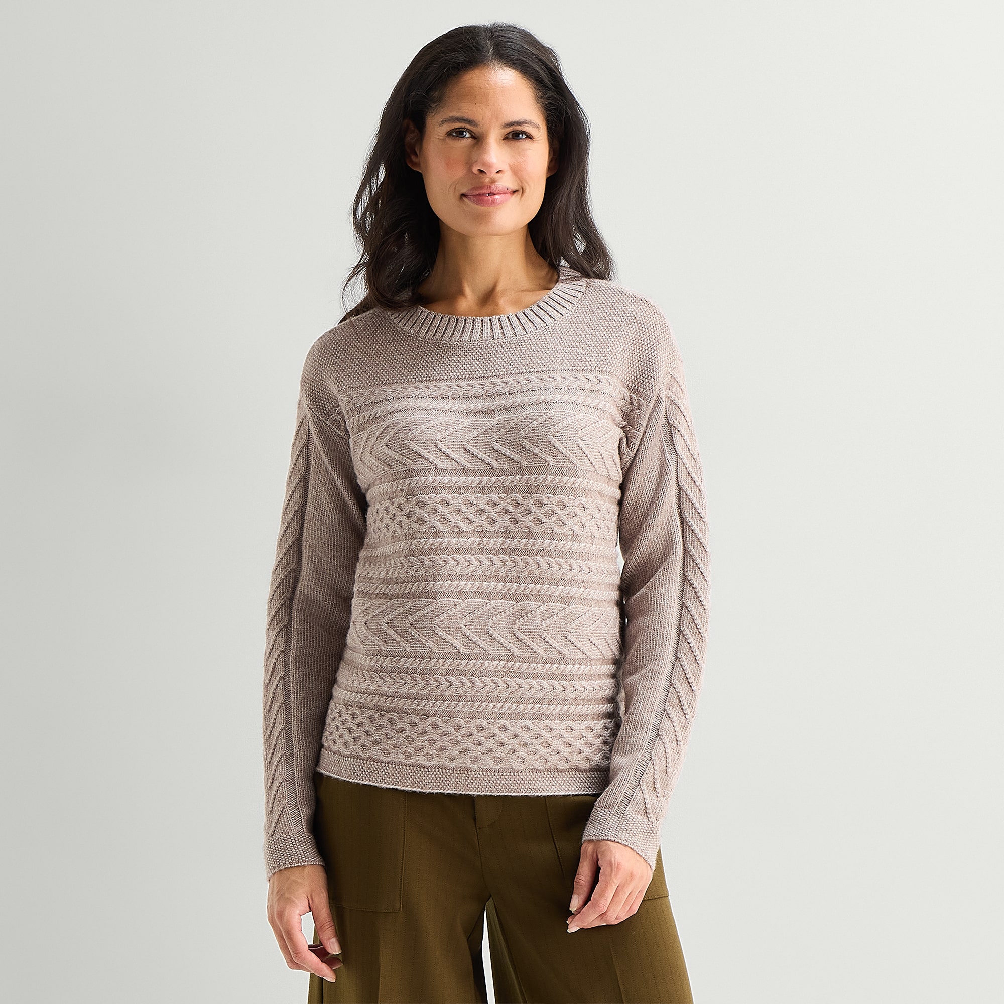 Liz Claiborne Womens Crew Neck Long Sleeve Pullover Sweater