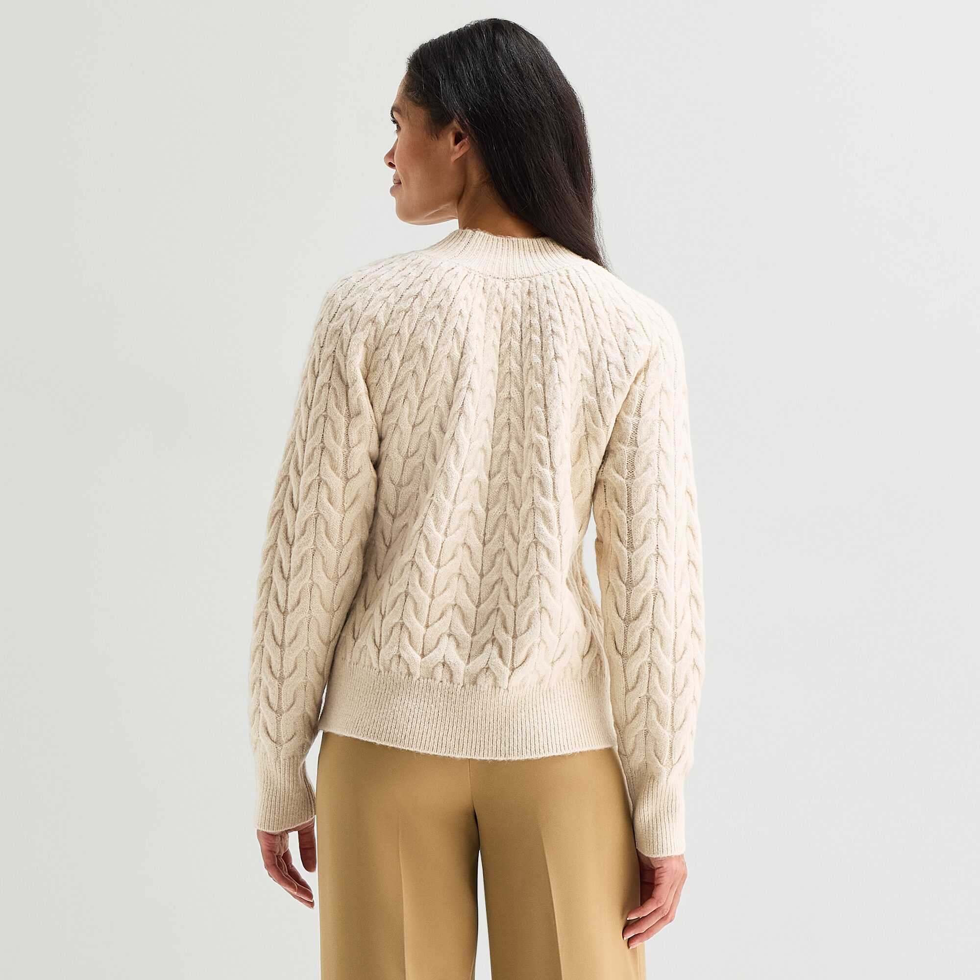 Liz Claiborne Womens Mock Neck Long Sleeve Pullover Sweater