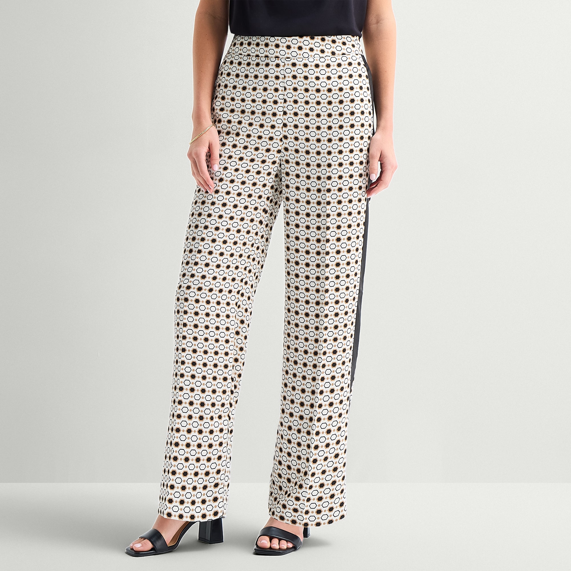 Liz Claiborne Womens Wide Leg Pull-On Pant