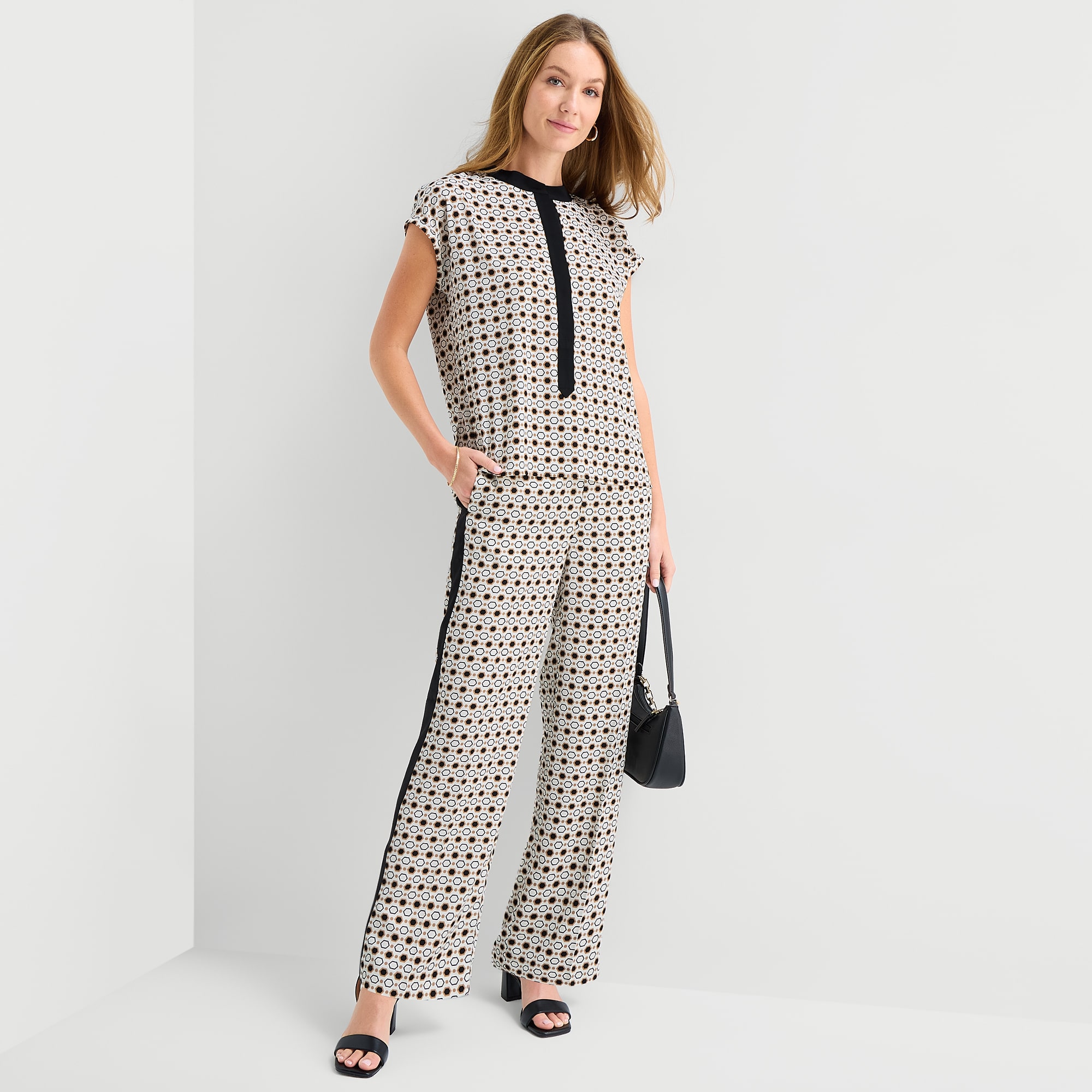 Liz Claiborne Womens Wide Leg Pull-On Pant