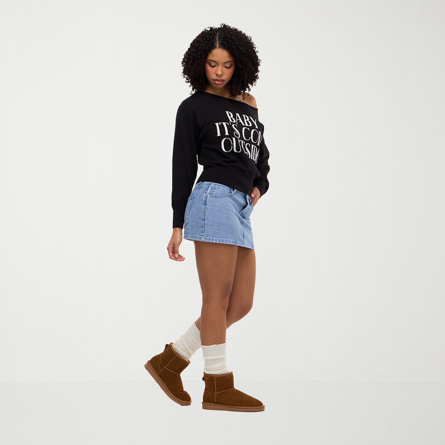 Forever 21 Na Womens Boat Neck Long Sleeve Pullover Sweater