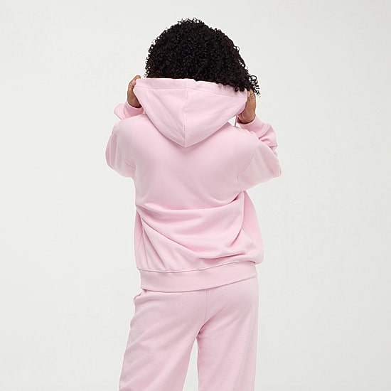 Forever 21 Womens Long Sleeve Fleece Zipper Hoodie, Color: Ballerina ...