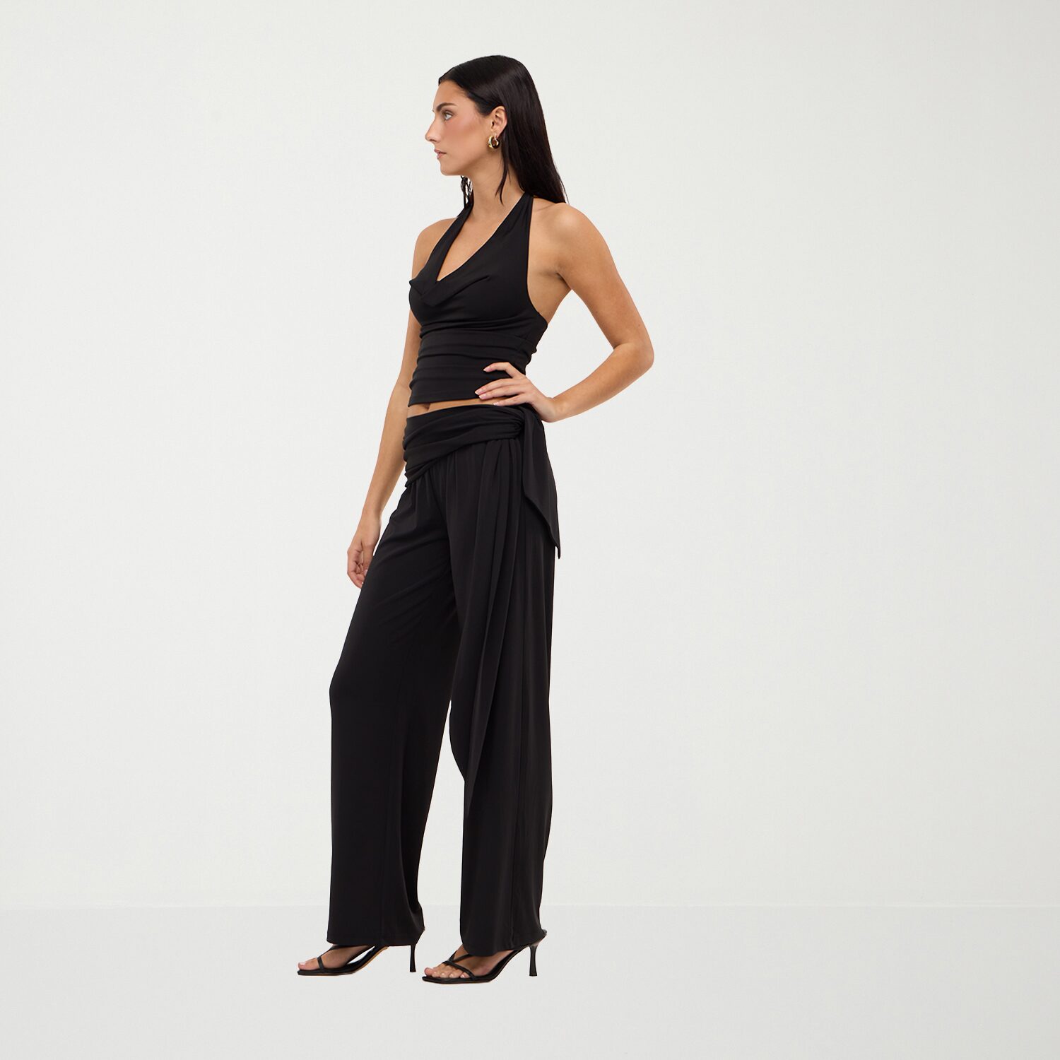 Forever 21 Na Womens Wide Leg Low Rise Pull-On Pant