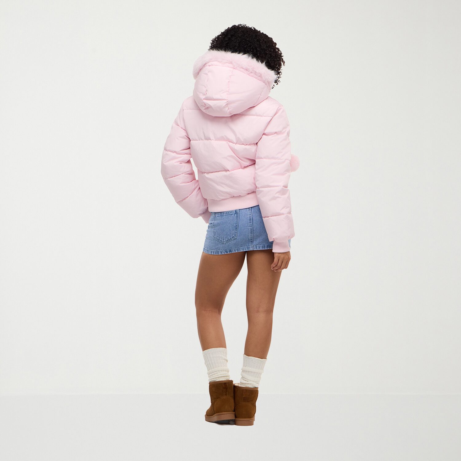 Forever 21 Na Womens Hooded Puffer Jacket