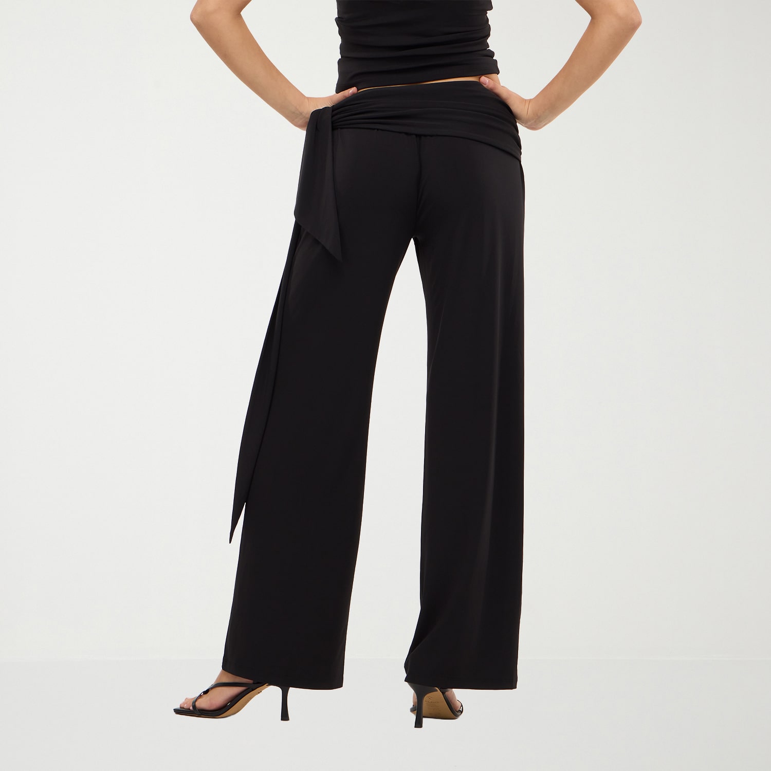 Forever 21 Na Womens Wide Leg Low Rise Pull-On Pant