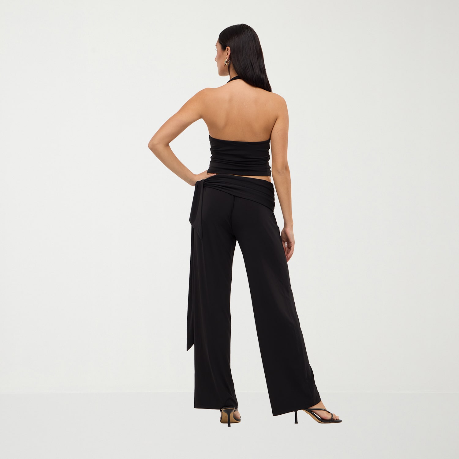Forever 21 Na Womens Wide Leg Low Rise Pull-On Pant