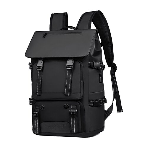 IZOD Escape Travel Carry On Laptop Backpack with USB Port - Black