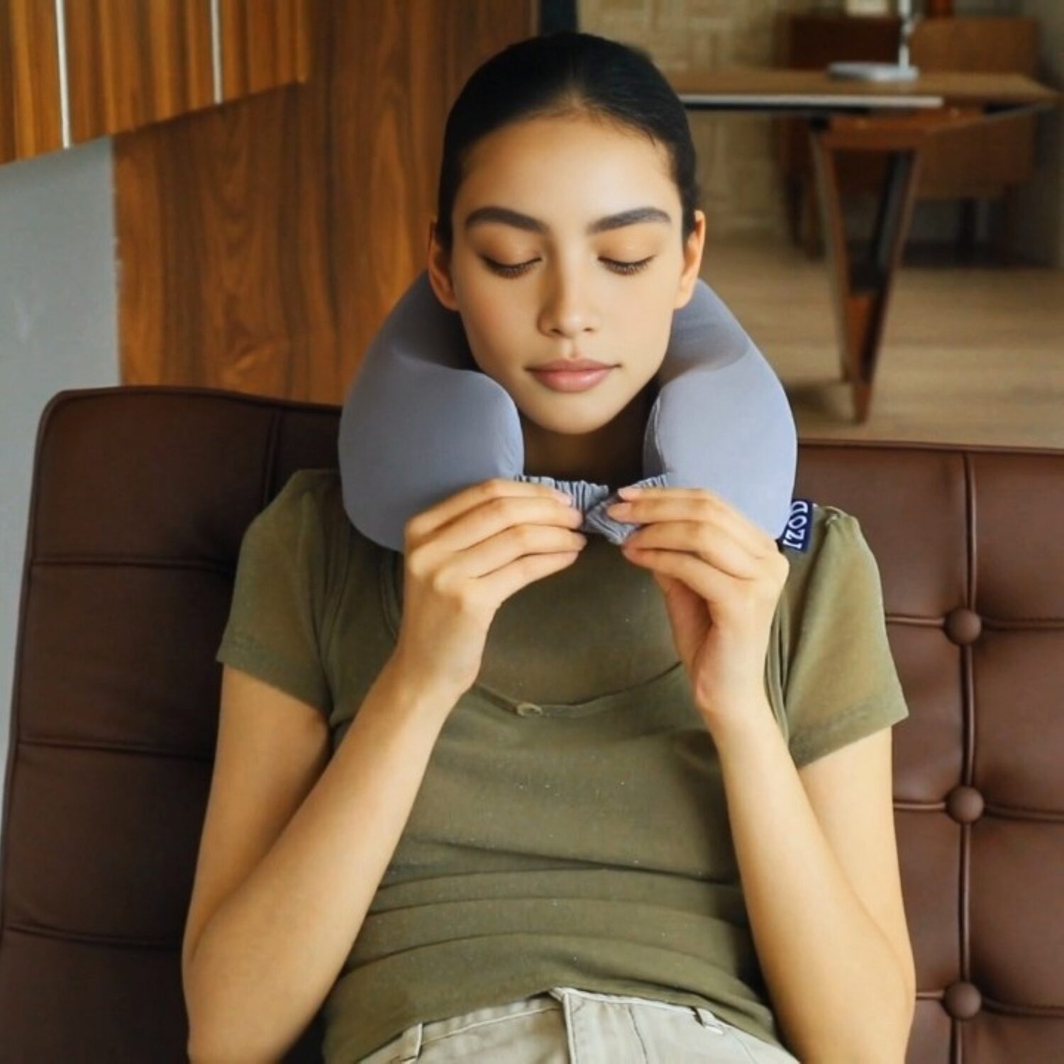 IZOD Cloud Memory Foam Travel Pillow