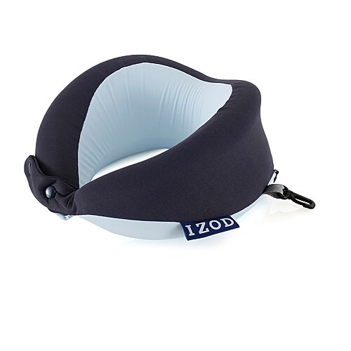Izod Moon Memory Foam Travel Pillow In Blue