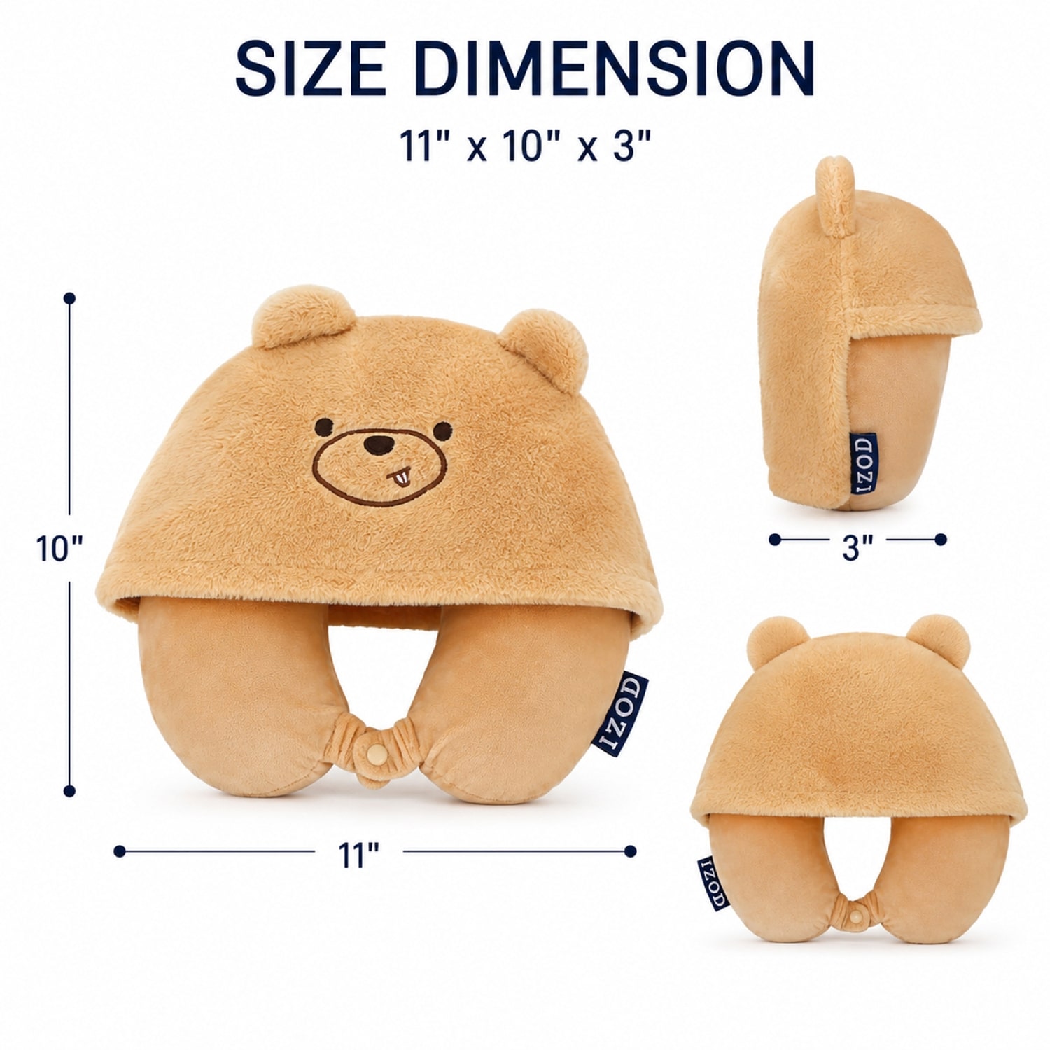 IZOD Mimi Kids Memory Foam Travel Pillow