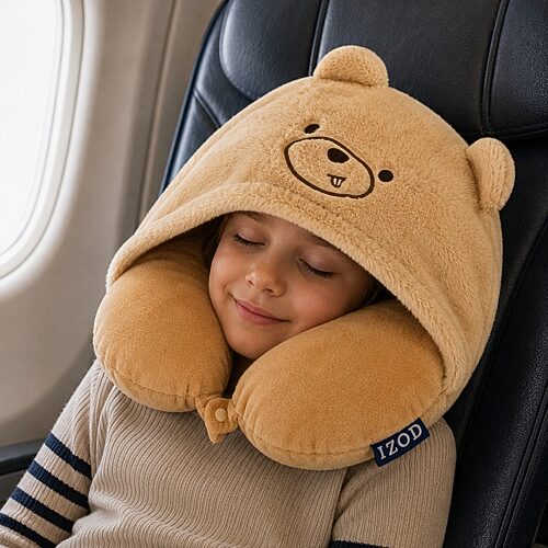 Izod Mimi Kids Memory Foam Travel Pillow In Gray