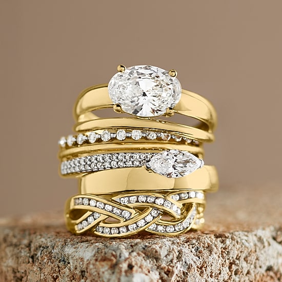 Diamond Addiction (E-F / Vs1-Vs2) Womens 2 CT. T.W. Lab Grown White Diamond 10K Gold Oval Cocktail Ring