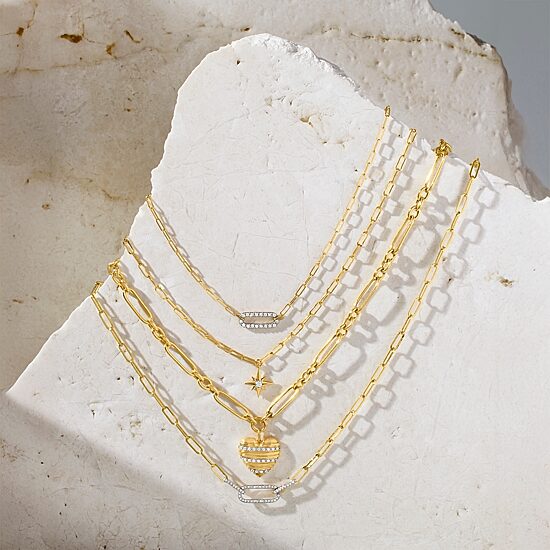 Diamond Addiction (G-H / I1-I2) Womens 1/3 CT. T.W. Lab Grown White Diamond 10K Gold Paperclip 18 Inch Pendant Necklace