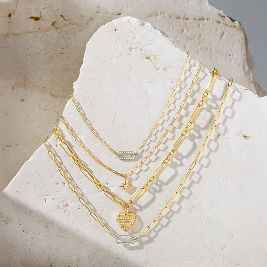 Diamond Addiction (G-H/ I1-I2) Womens 1/4 CT. T.W. Lab Grown White Diamond 10K Gold Paperclip 18 Inch Pendant Necklace