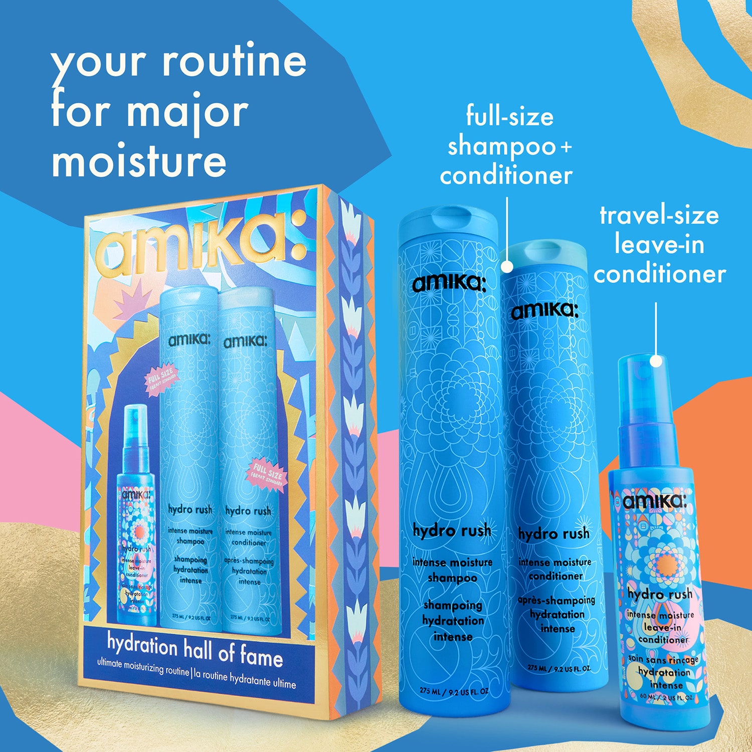 amika Amika Hydration Hall Of Fame Set 3-pc. Gift Set