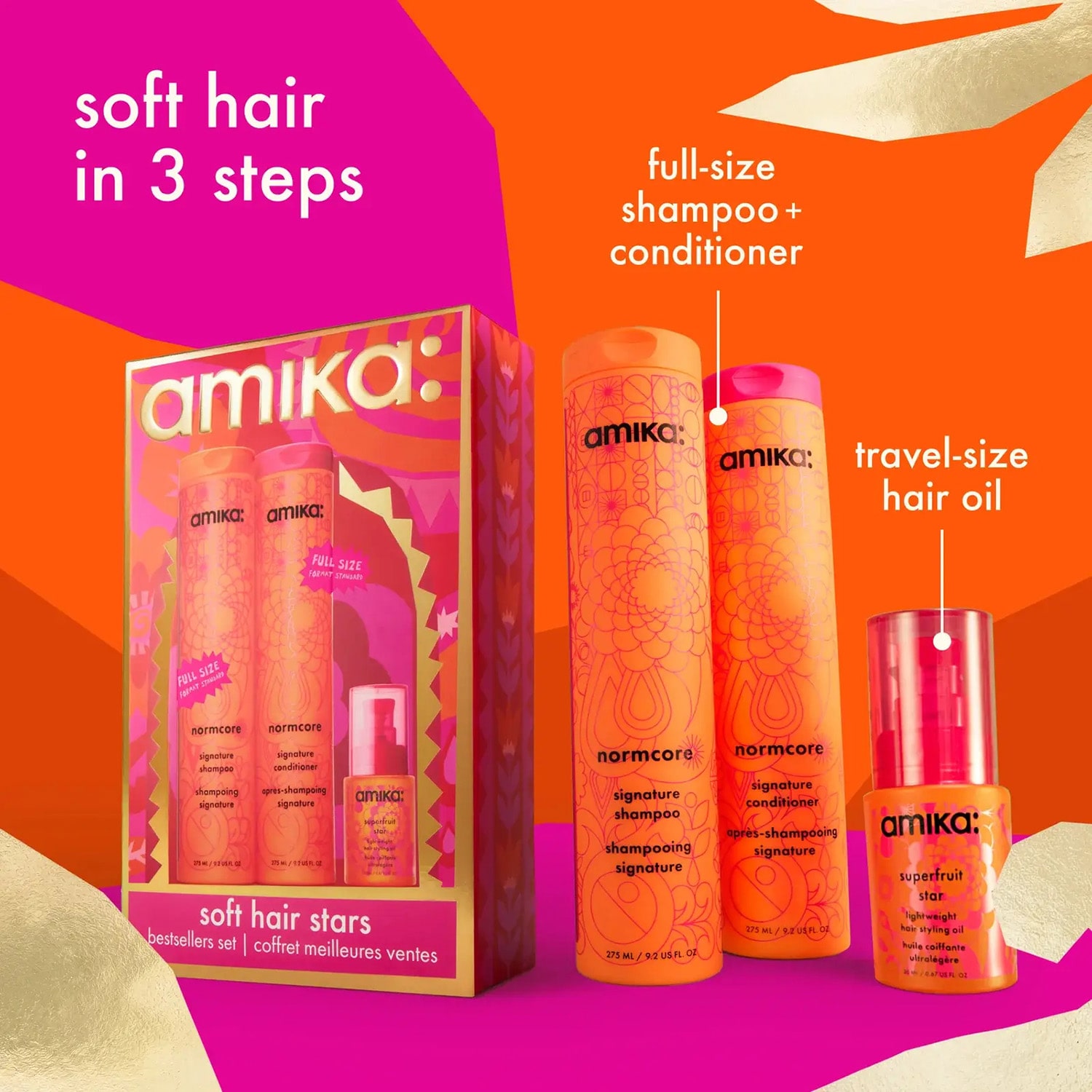 amika Amika Soft Hair Stars Set 3-pc. Gift Set