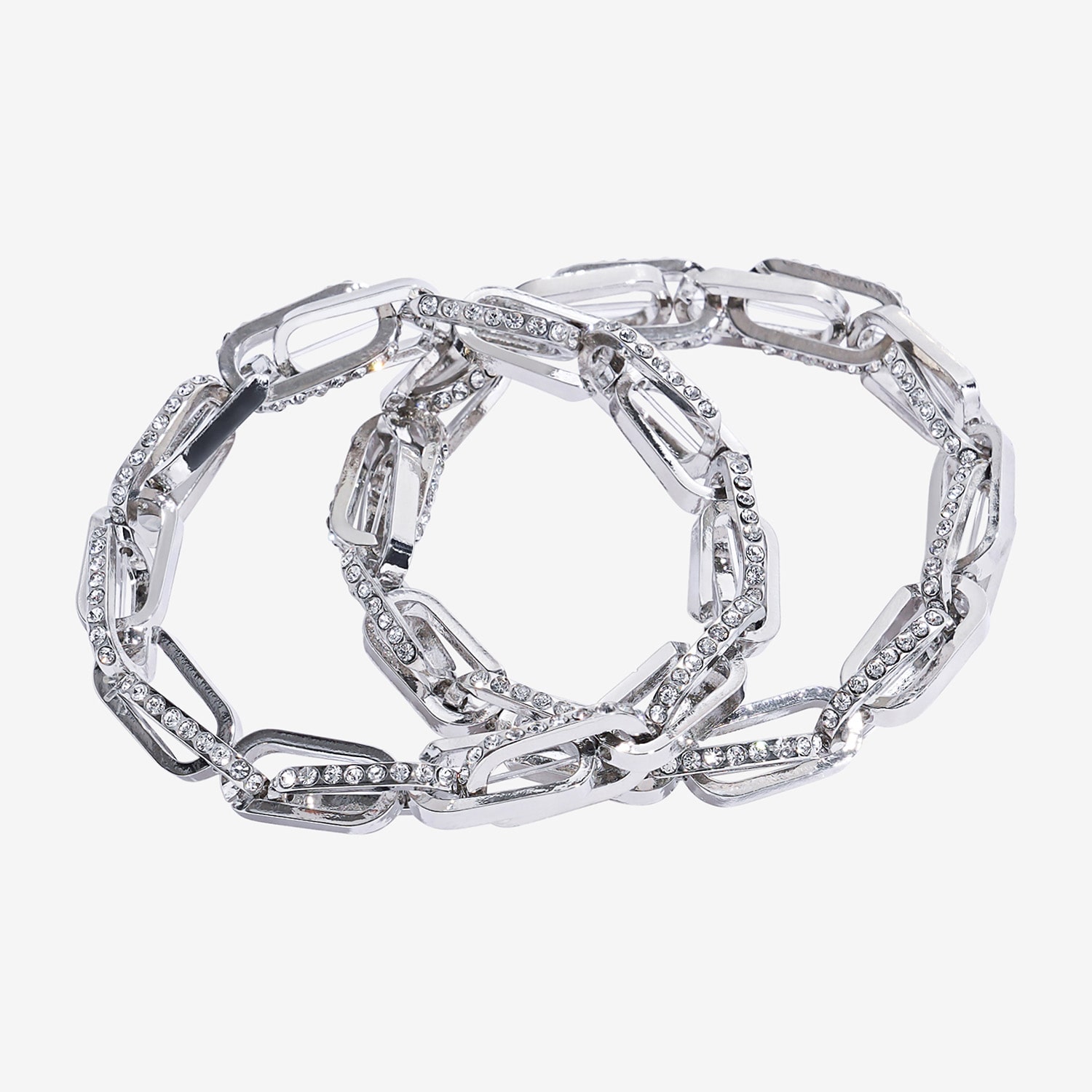 Bijoux Bar Womens Stretch Bracelet, Color: Silver - JCPenney
