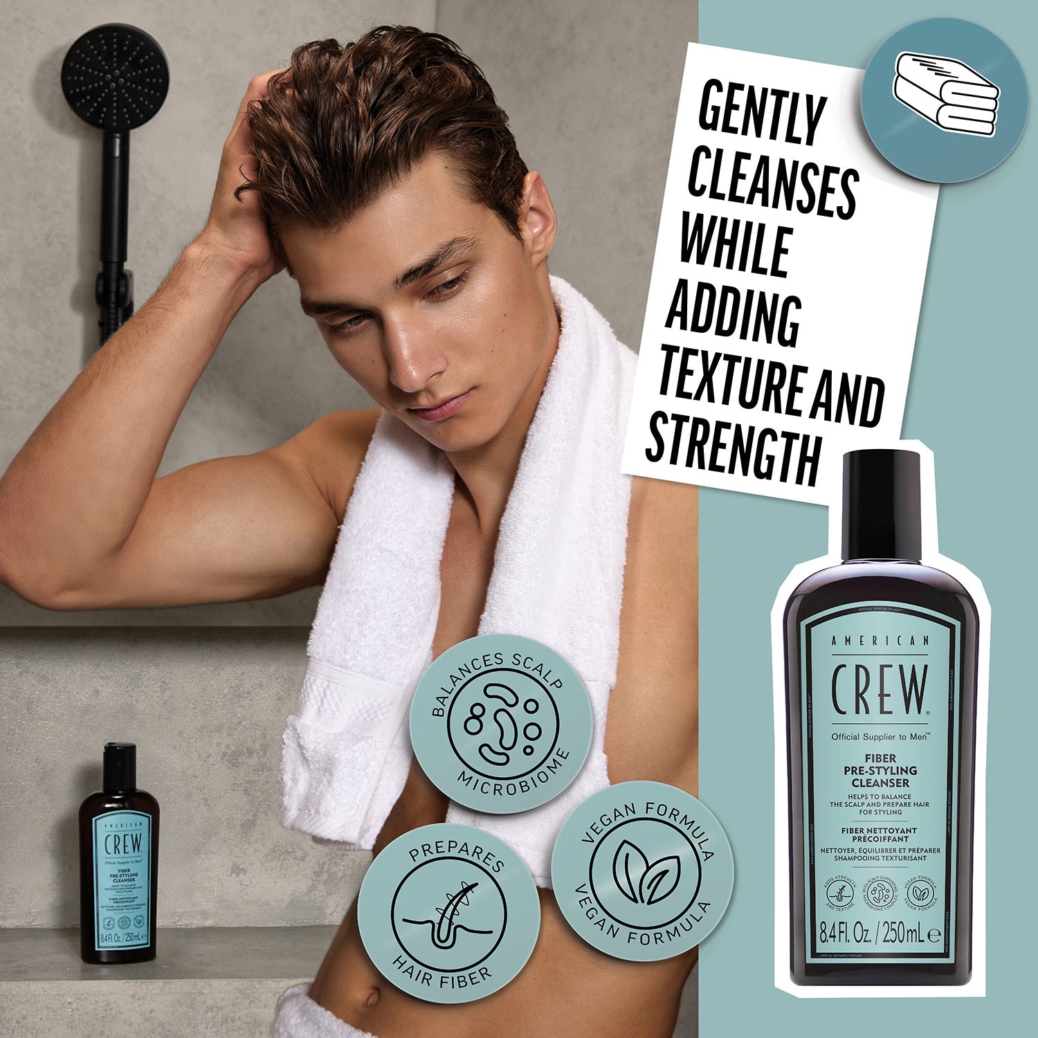 American Crew Fiber Pre Styler Shampoo 8.4 oz.