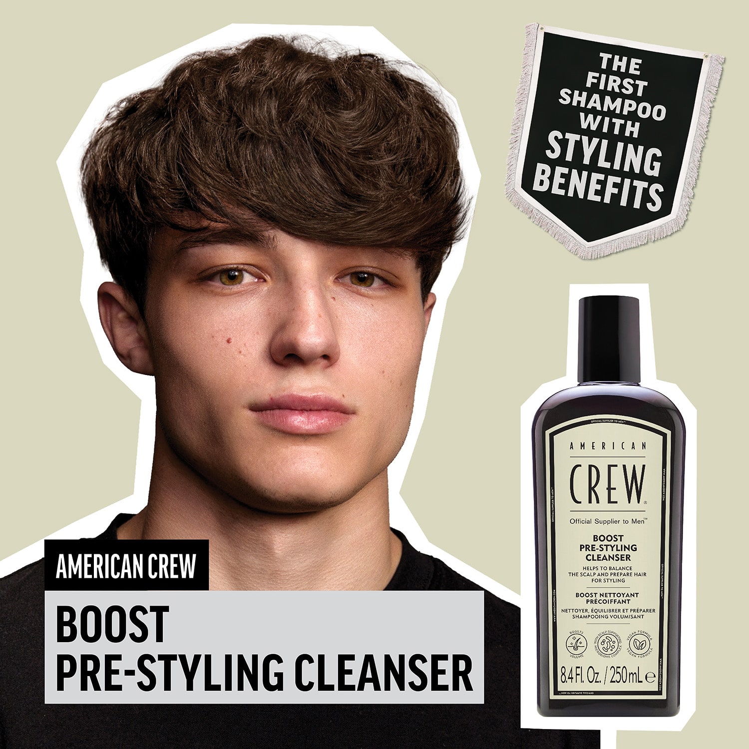 American Crew Boost Pre Styler Shampoo 8.4 oz.
