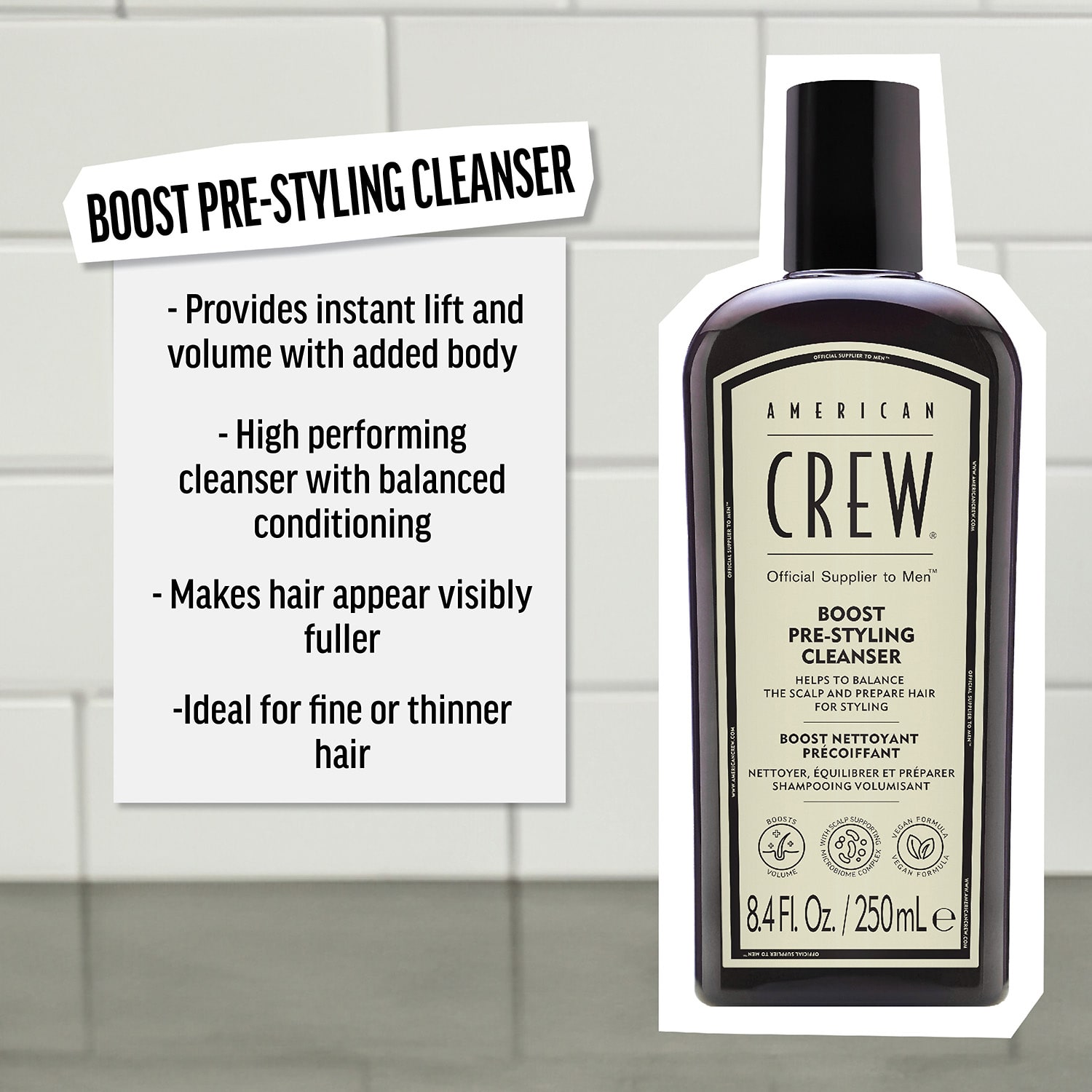 American Crew Boost Pre Styler Shampoo 8.4 oz.
