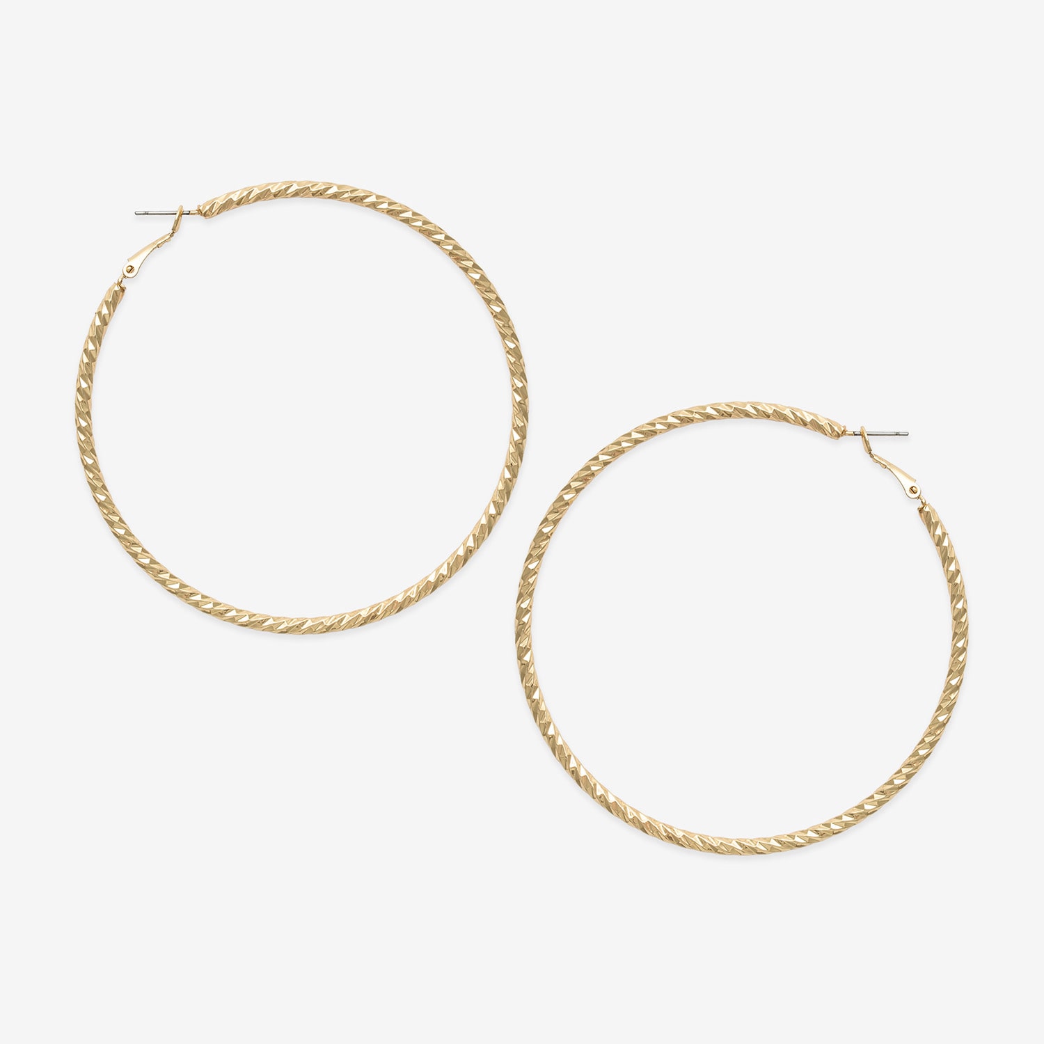 Bold Elements Womens 80mm Hoop Earrings