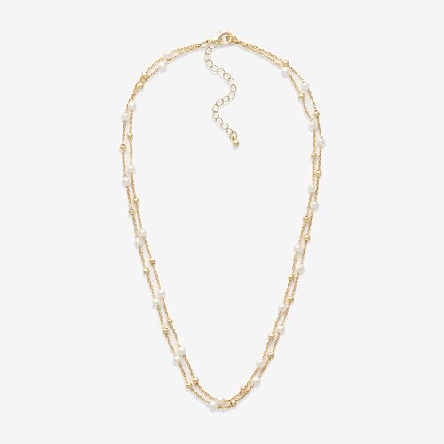 Mixit Womens White Simulated Pearl Stainless Steel Round 2-pc. Jewelry Set, One Size, Yellow