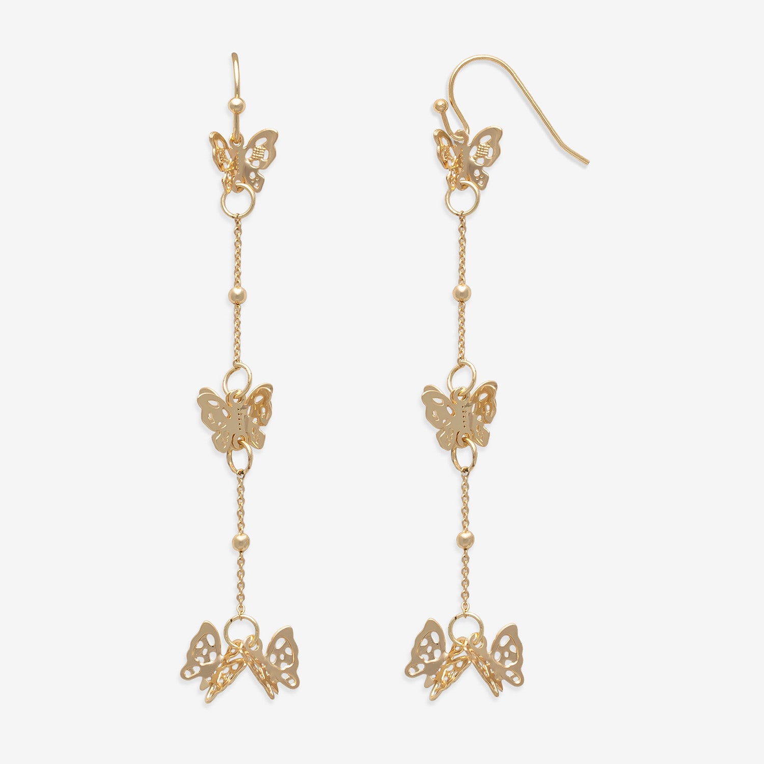 Mixit Womens Butterfly Drop Earrings