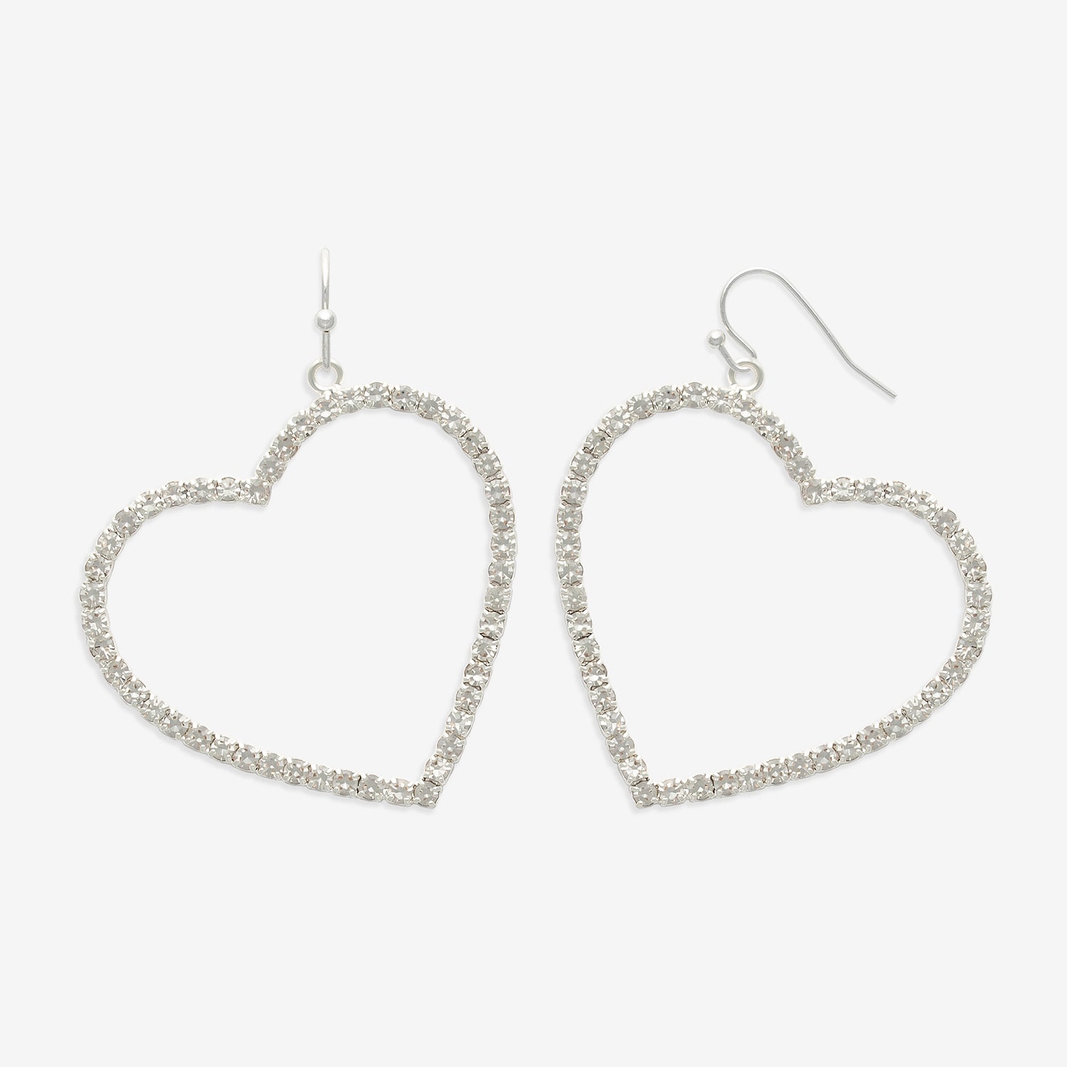 Mixit Womens Glass Heart Hypoallergenic Drop Earrings
