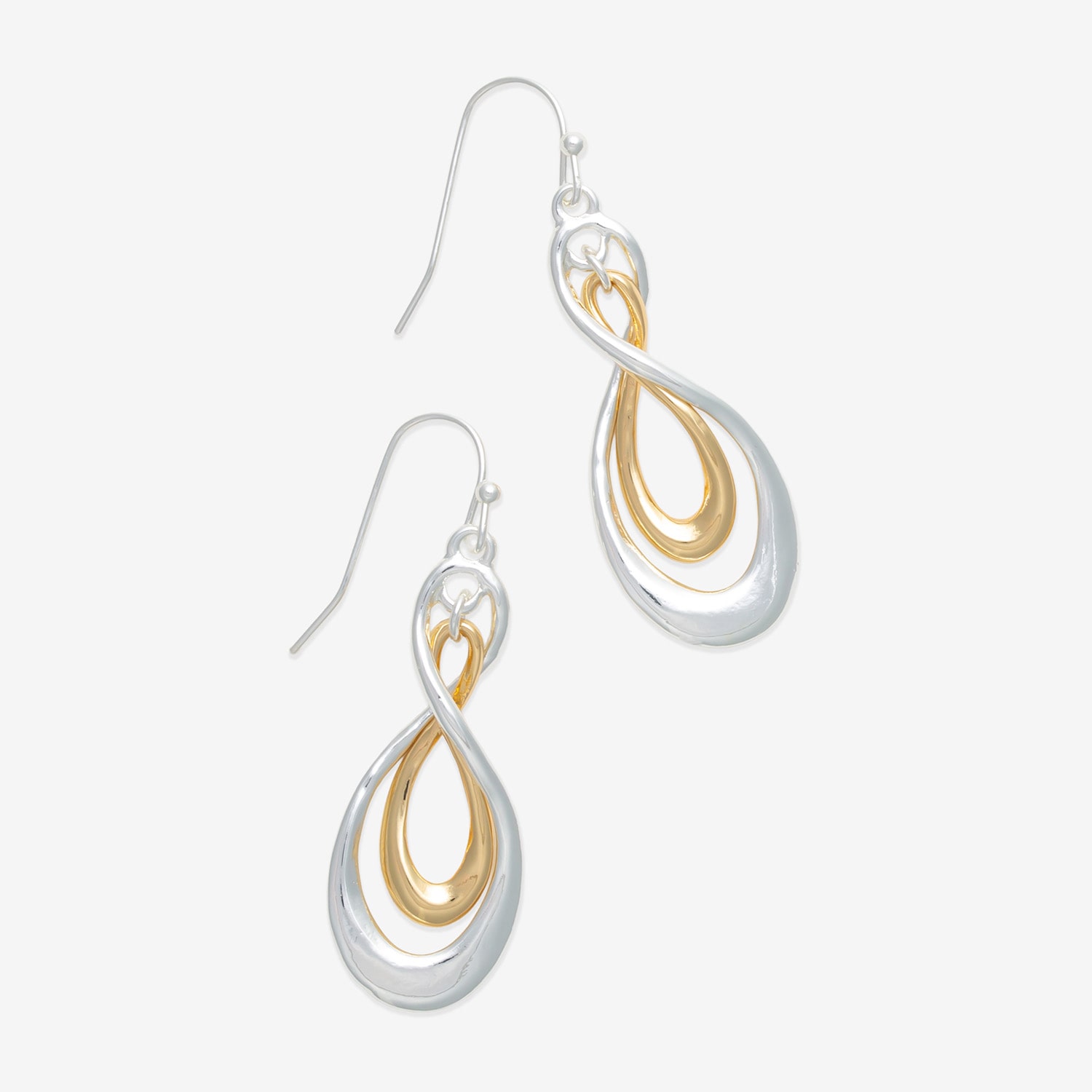Mixit Two Tone Orbital Womens Infinity Drop Earrings