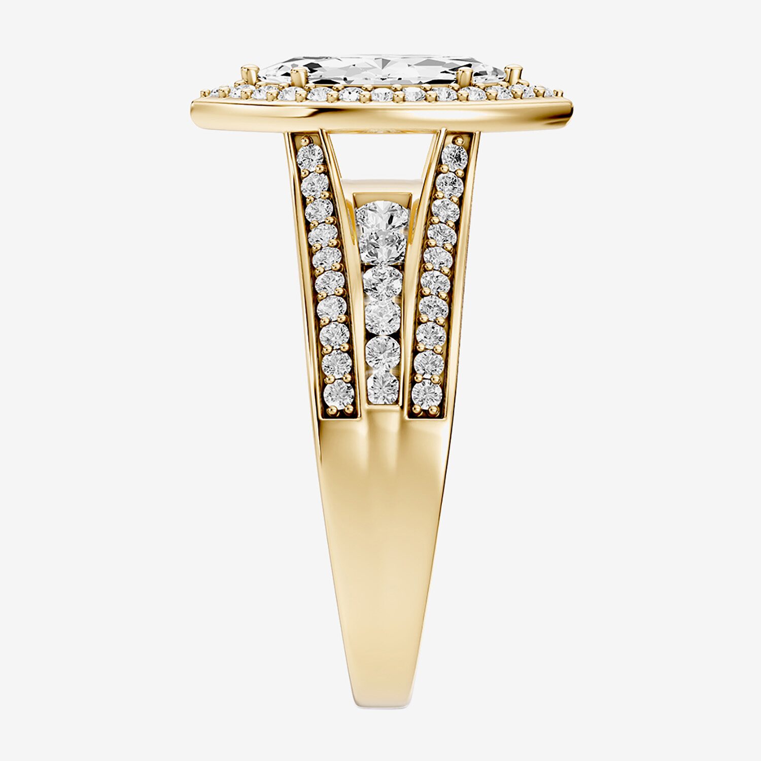 (G / Si2) Womens 2 CT. T.W. Lab Grown White Diamond Sterling Silver Marquise Side Stone Halo Engagement Ring