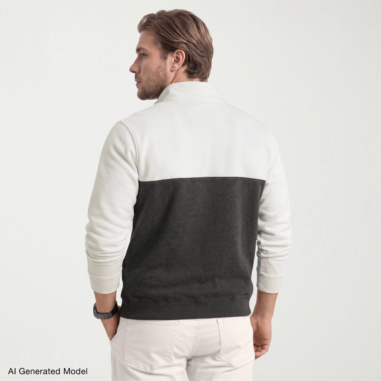 IZOD Mens Mock Neck Long Sleeve Big and Tall Quarter-Zip Pullover