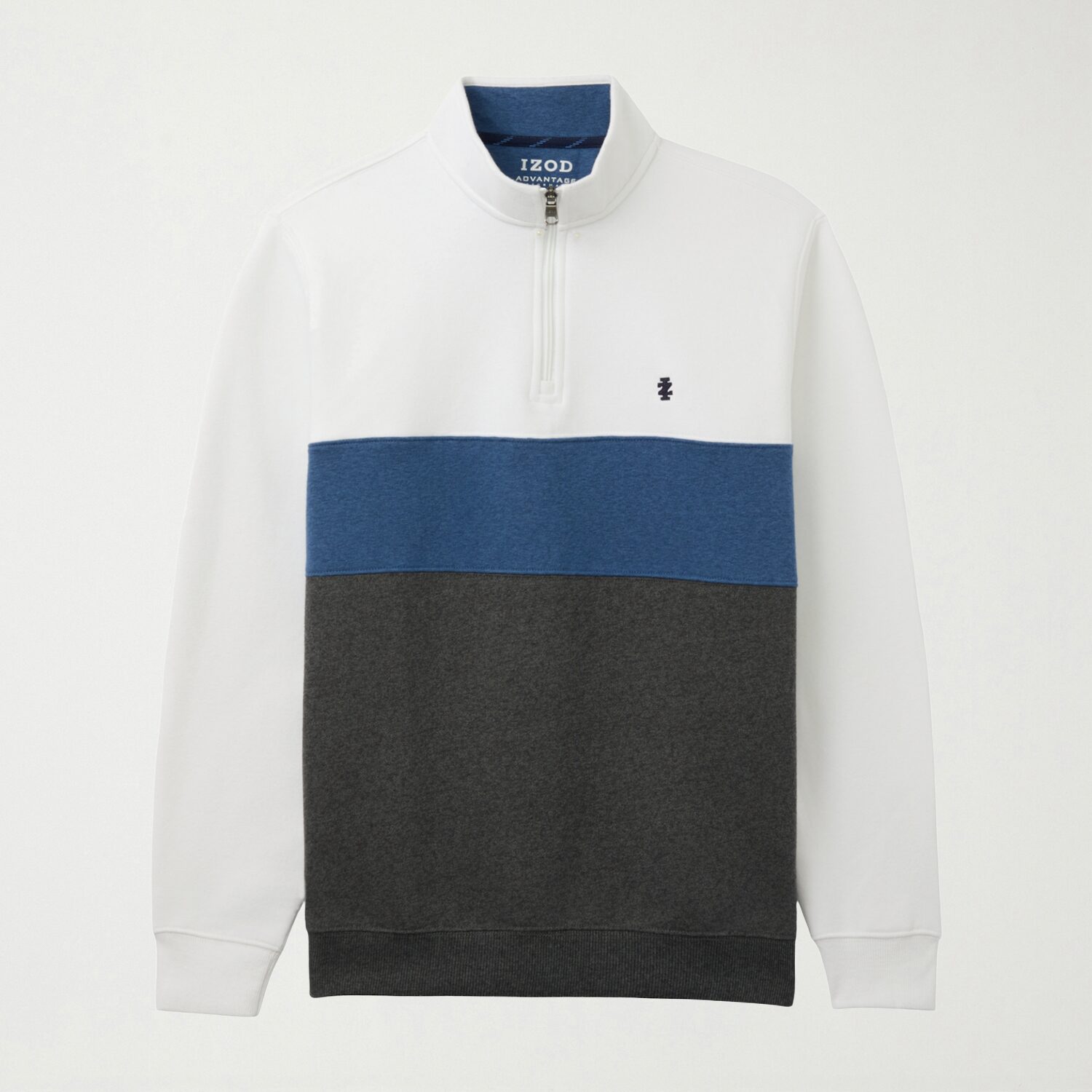 IZOD Mens Mock Neck Long Sleeve Big and Tall Quarter-Zip Pullover