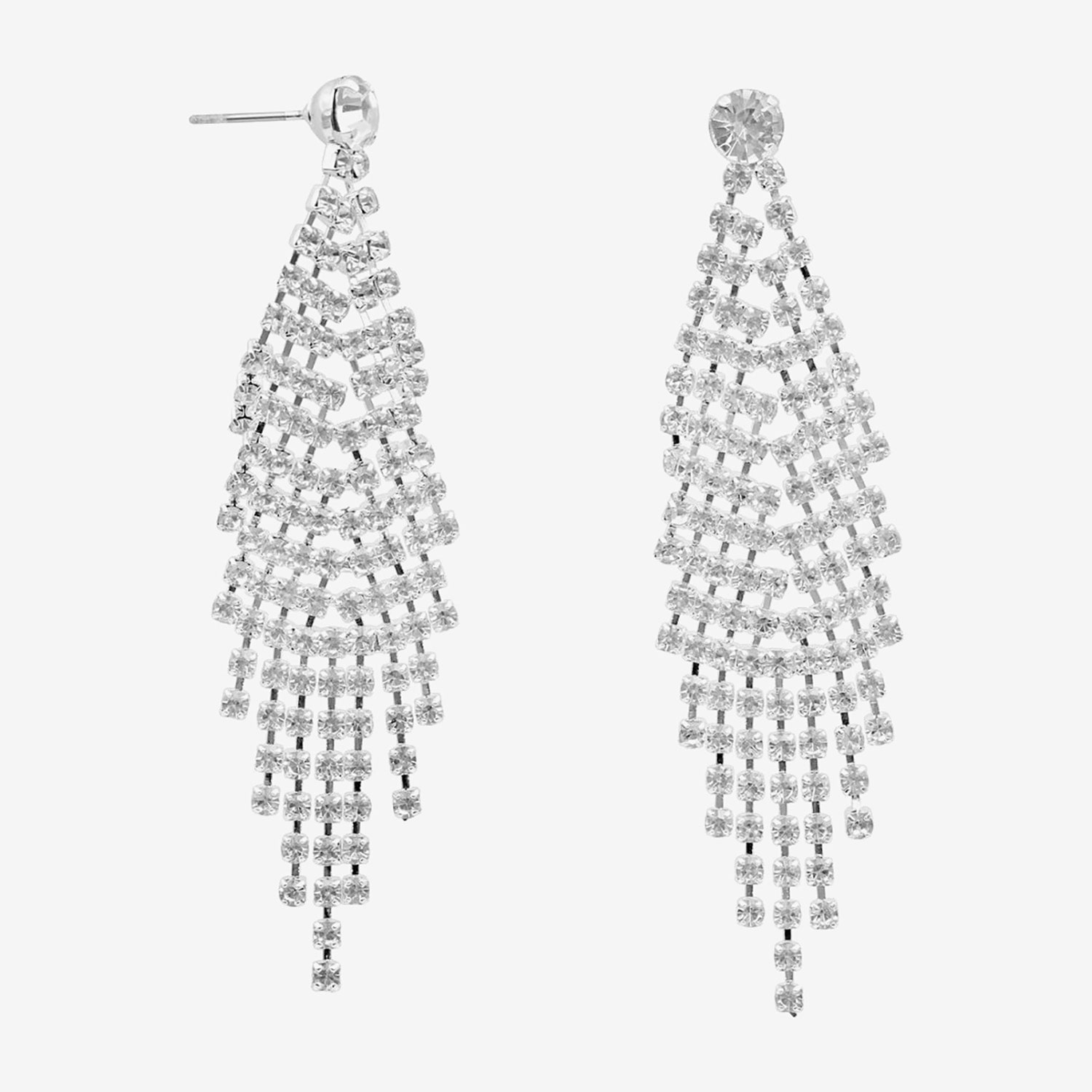 Bijoux Bar Womens Simulated Glass Drop Earrings