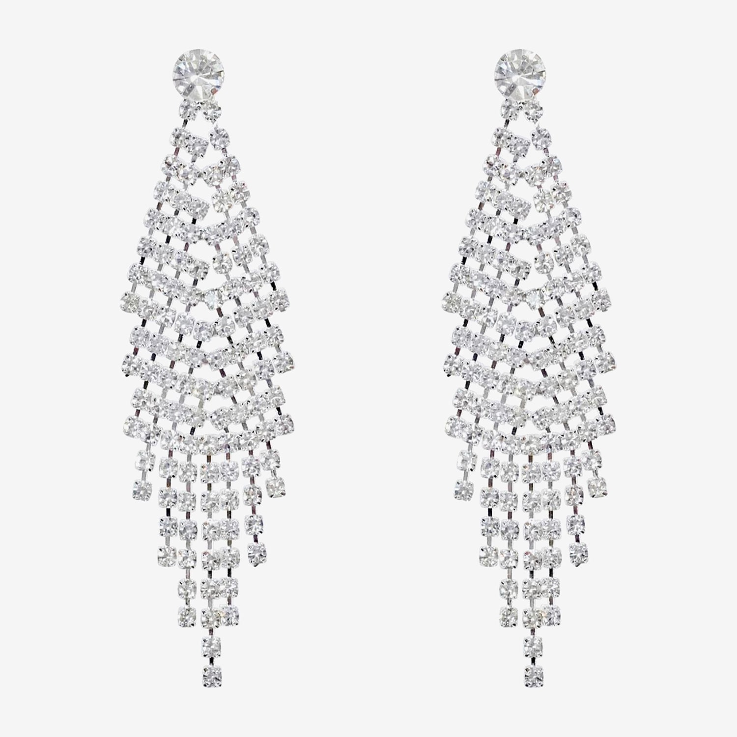 Bijoux Bar Womens Simulated Glass Drop Earrings