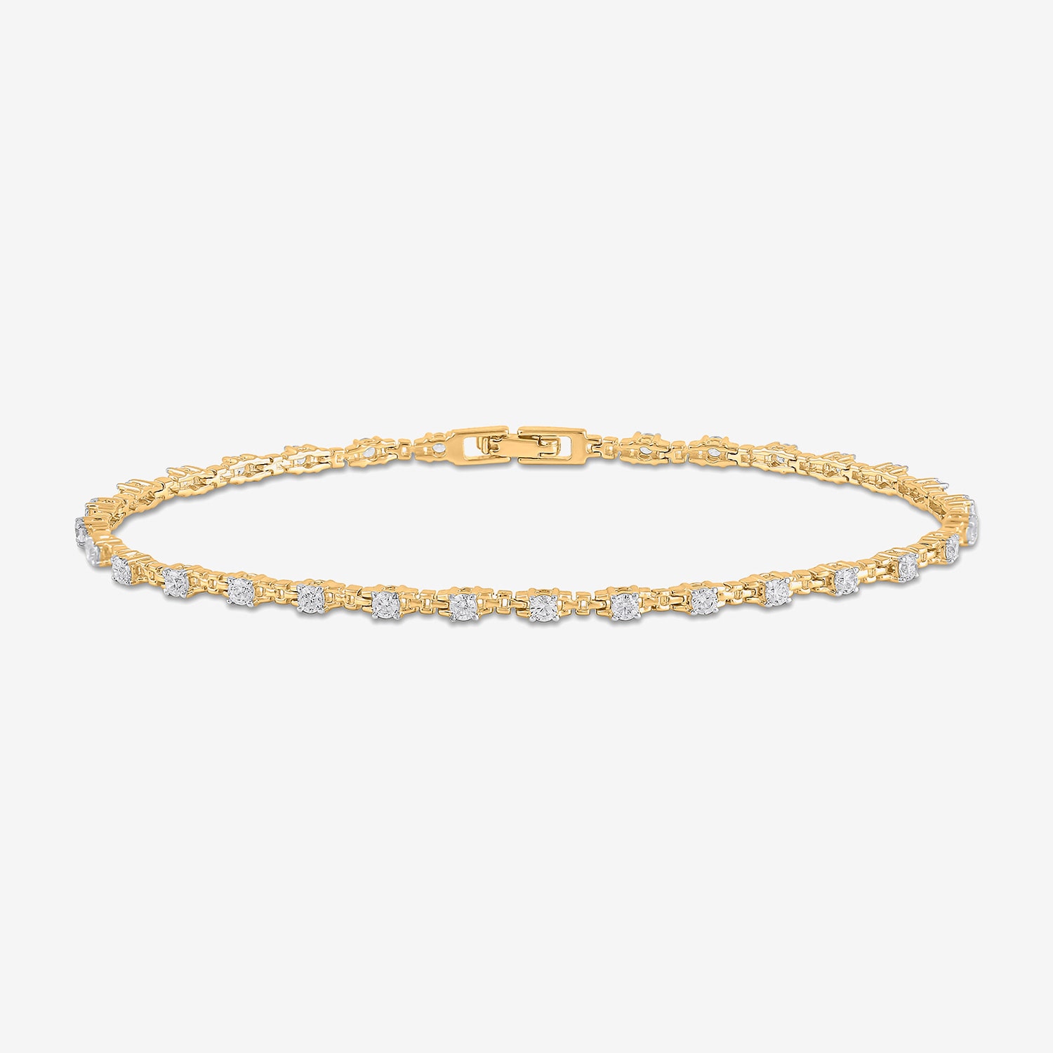 Womens 1 CT. Lab Grown White Diamond 10K Gold Tennis Bracelet