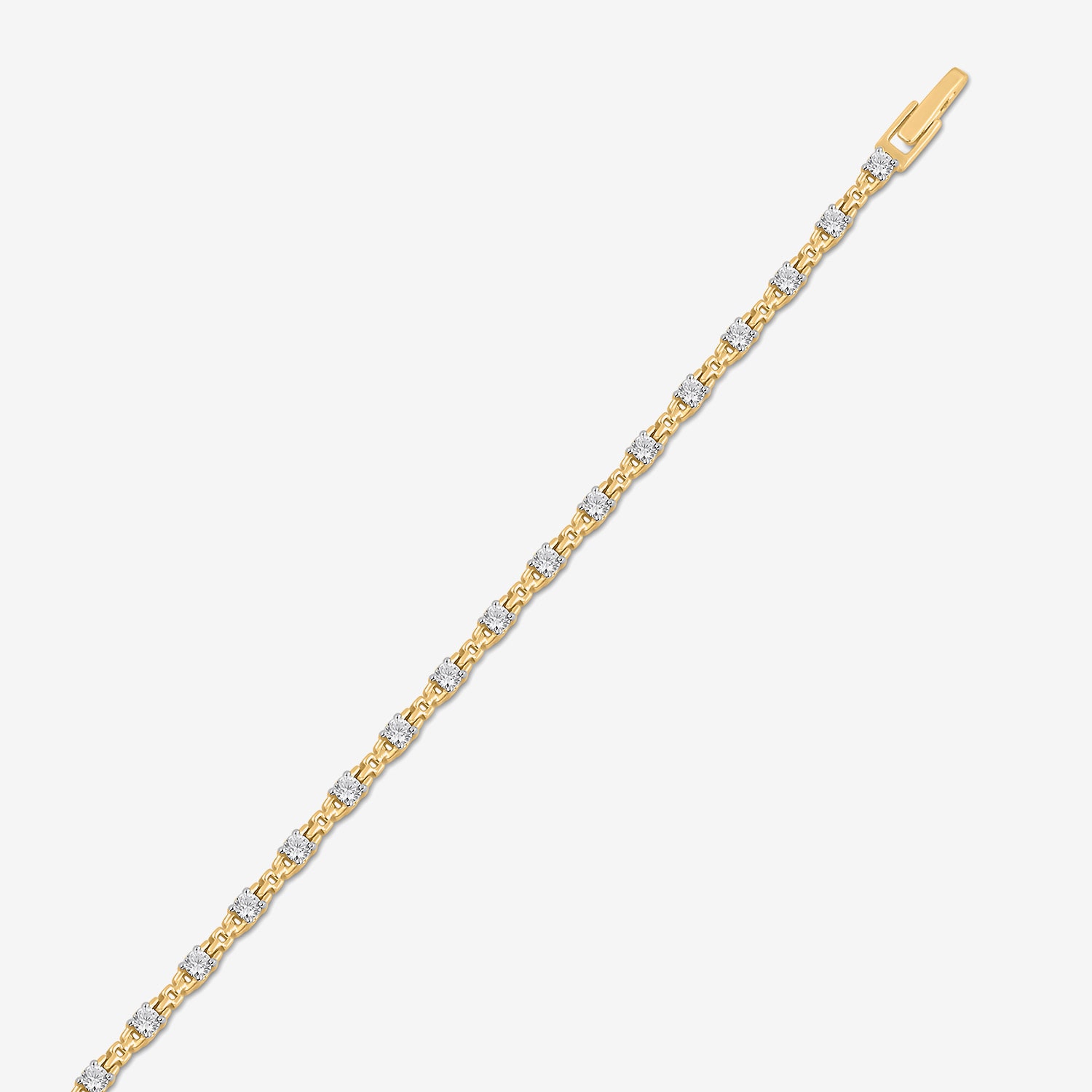 Womens 1 CT. Lab Grown White Diamond 10K Gold Tennis Bracelet