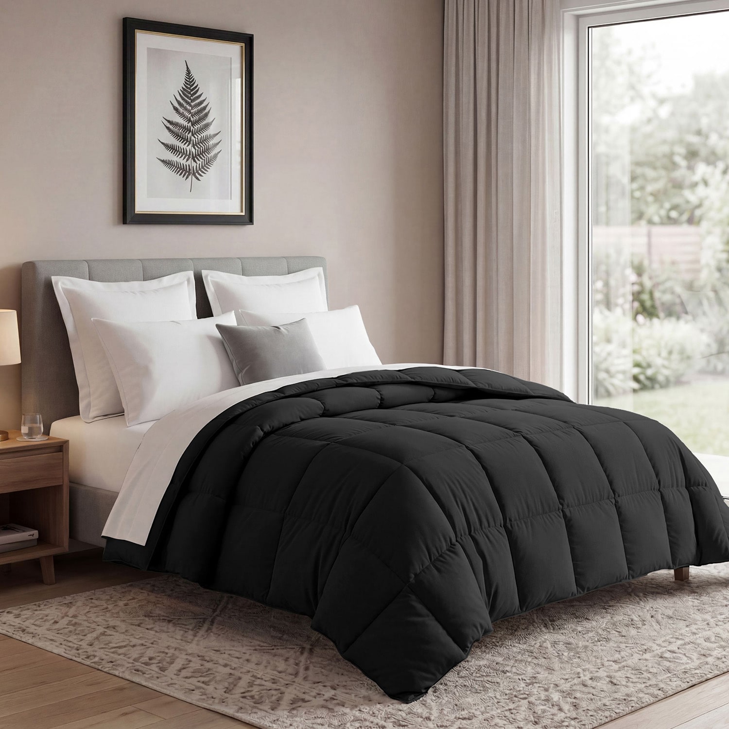 SUPERIOR® Solid All Season Plush Microfiber Down Alternative Hypoallergenic Comforter