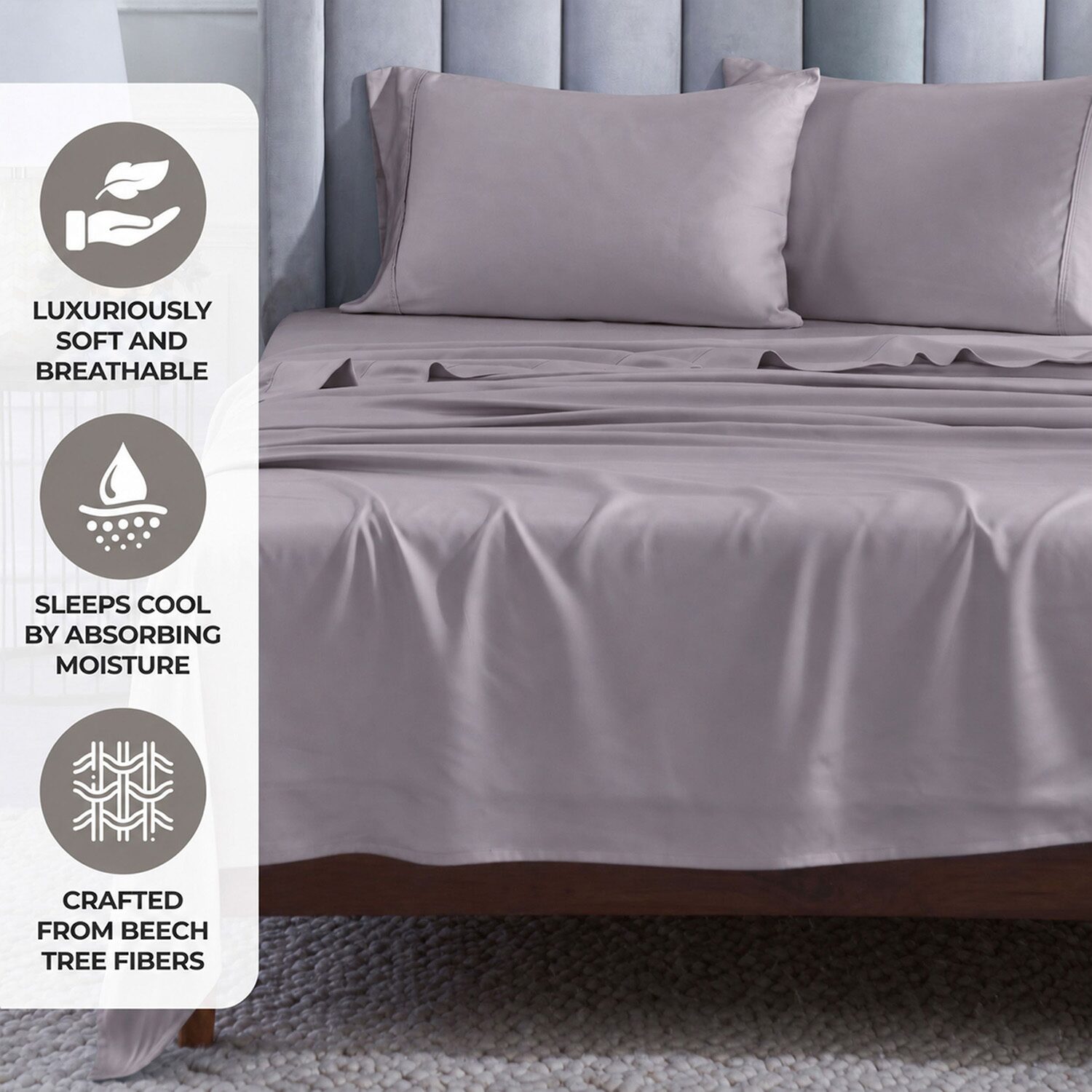 SUPERIOR® Beechwood Modal Premium Cooling 400tc Deep Pocket Sheet Set