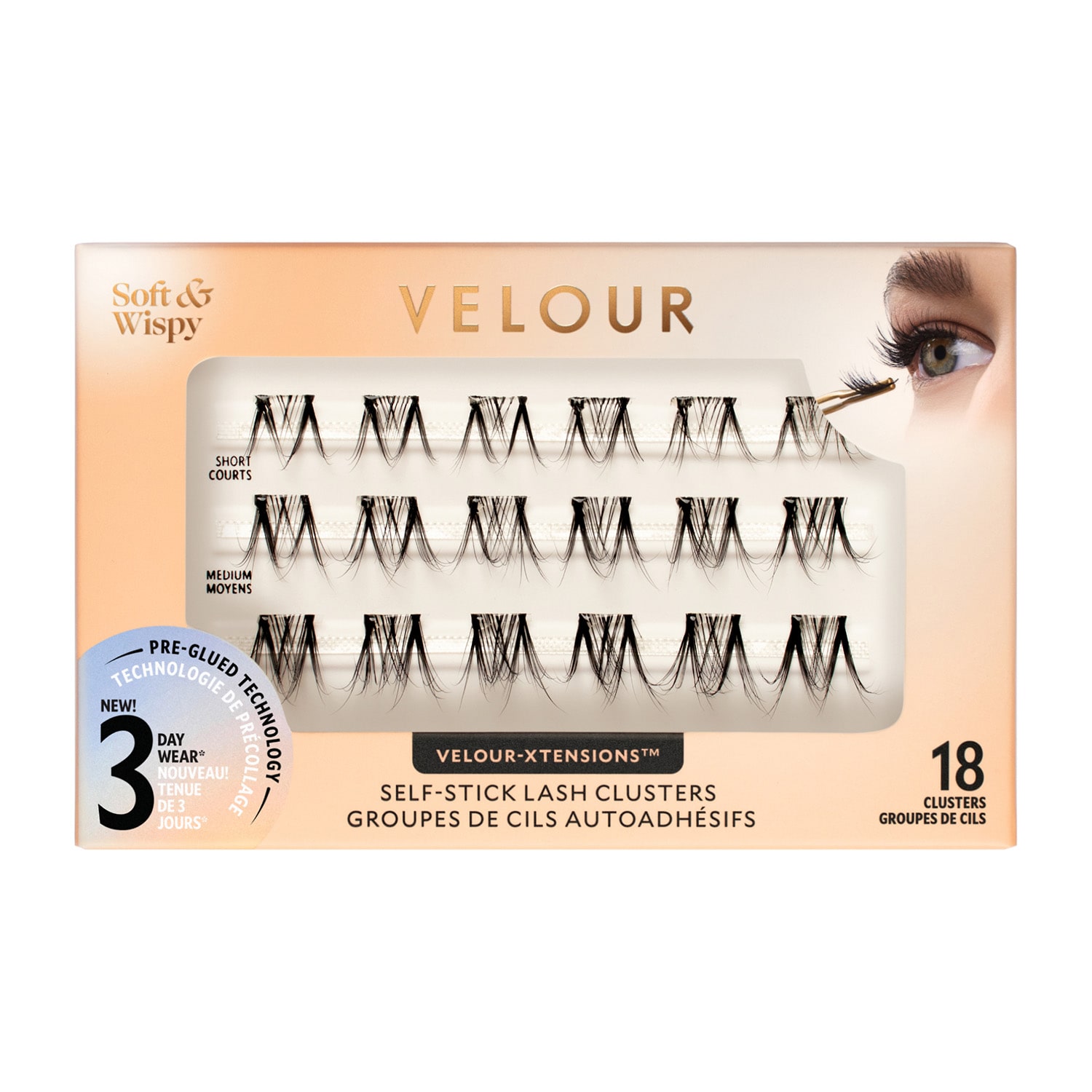 Velour Lashes Velour-Xtensions Self-Stick Clusters: Soft & Wispy