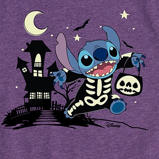 Disney Collection Halloween Girls Crew Neck Short Sleeve Regular Fit Graphic T-Shirt