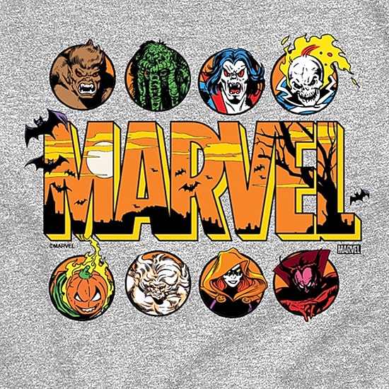 Disney Collection Halloween Monsters Little & Big Kid Boys Crew Neck Short Sleeve Regular Fit Marvel Graphic T-Shirt