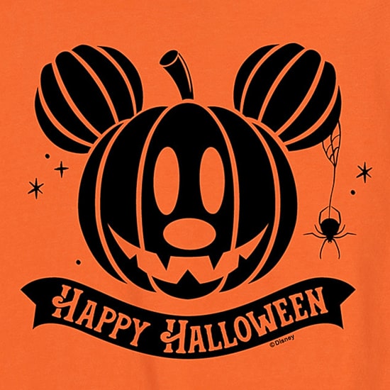 Disney Collection Pumpkin Jackolantern Halloween Toddler Boys Crew Neck Short Sleeve Regular Fit Mickey and Friends Graphic T-Shirt
