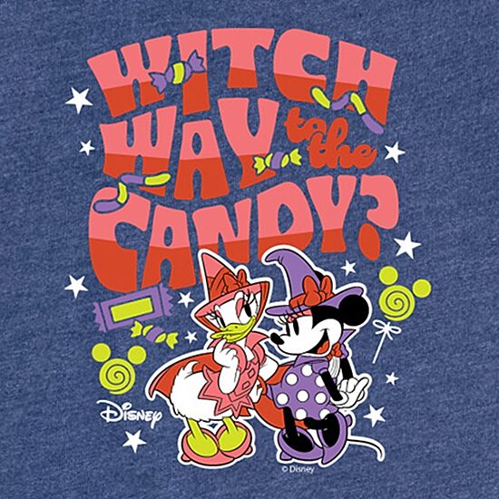 Disney Collection Witch Way To The Candy Toddler Girls Crew Neck Short Sleeve Regular Fit Minnie Mouse Graphic T-Shirt