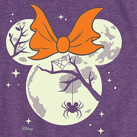 Disney Collection Halloween Bow Little & Big Kid Girls Crew Neck Short Sleeve Regular Fit Minnie Mouse Graphic T-Shirt